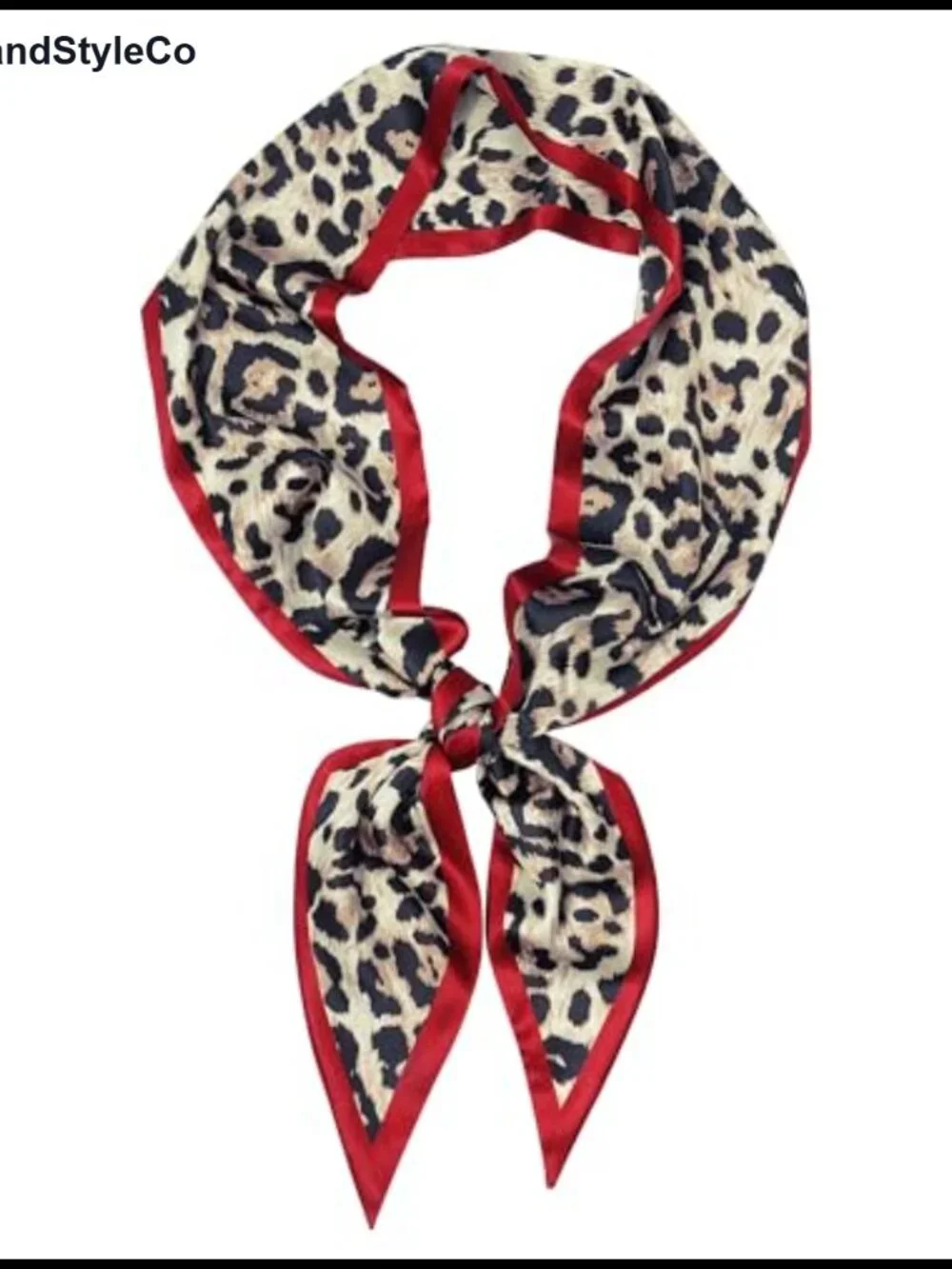 Silky Skinny Scarf for Women, 100% Polyester Head Neck Scarf